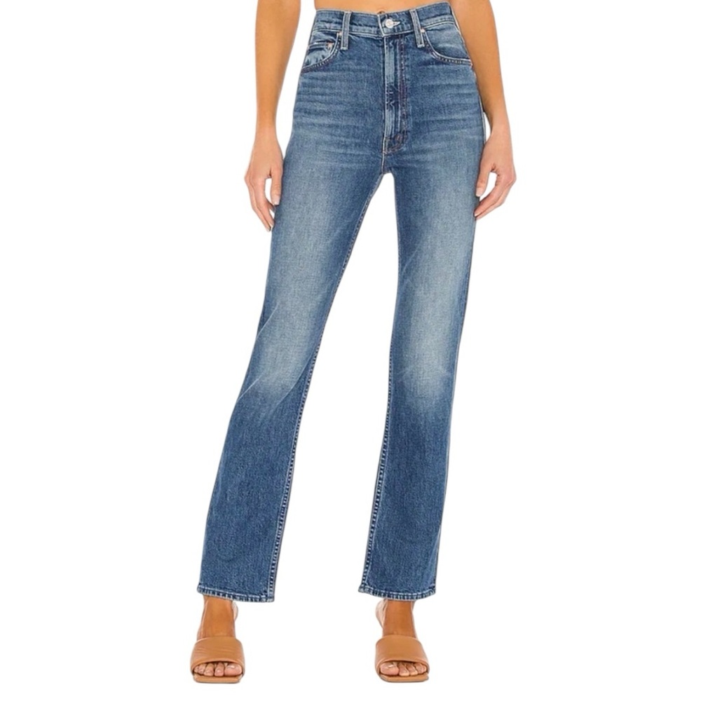 MOTHER Superior High Waisted Rider Skimp Cowboys Don't Cry Blue Denim Jeans J27